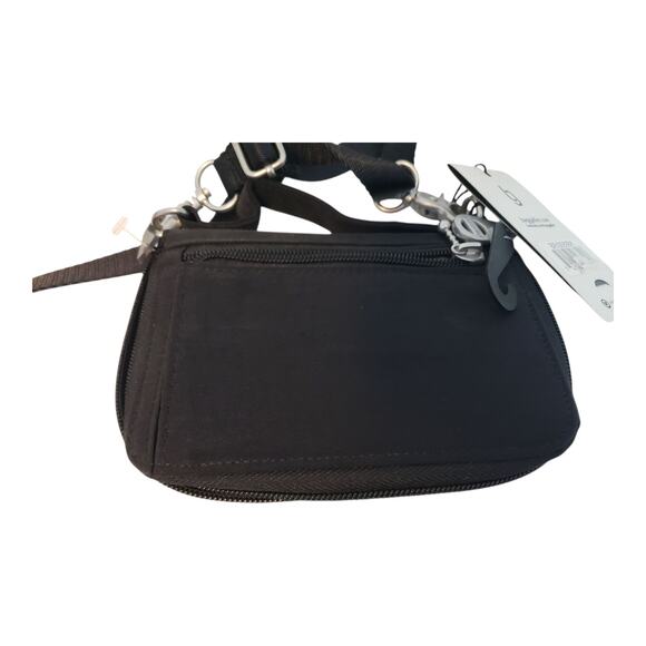 Baggallini Crossbody Wallet Womens One Size Black Brisbane Water-Resistant Nylon - Picture 2 of 13